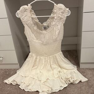 Princess Polly Cream Mini Dress